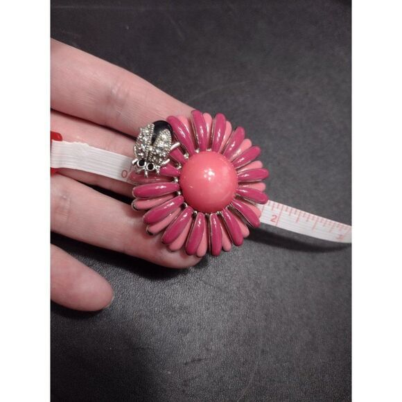 *Sale* Pink flower with ladybug ring - Picture 4 of 9